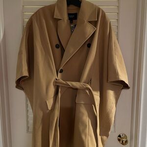 torrid Camel Belted Cape Trench Coat